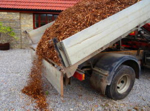 Get your landscape wood mulch delivered by truck